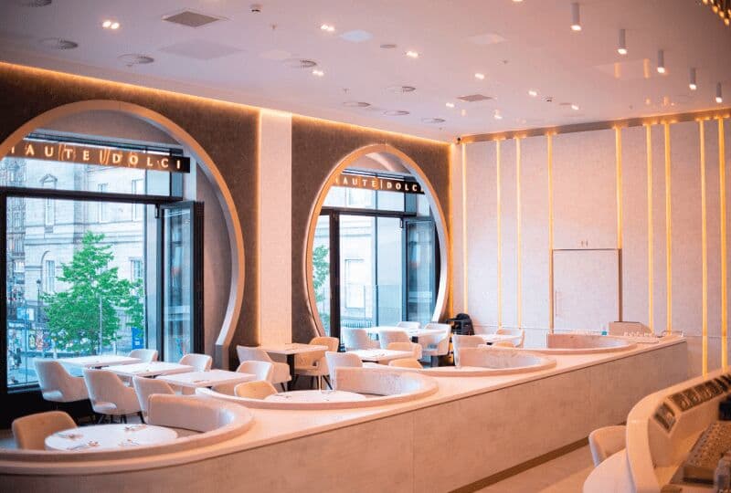 Inside Haute Dolci Edinburgh